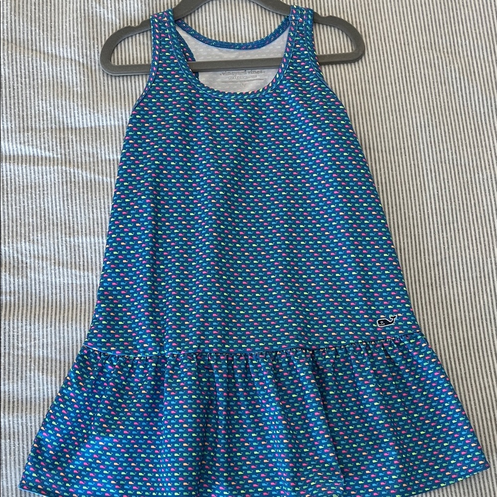 Vineyard Vines Blue and Pink Kids Casual Dress